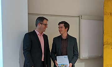 Christoph Moor mit Vorstandsvorsitzenden RA Dr. Burkhard Siebert