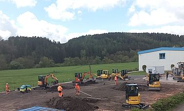 Bedienung Kleinbagger und Verdichtungsgeräte im AFZ Walldorf