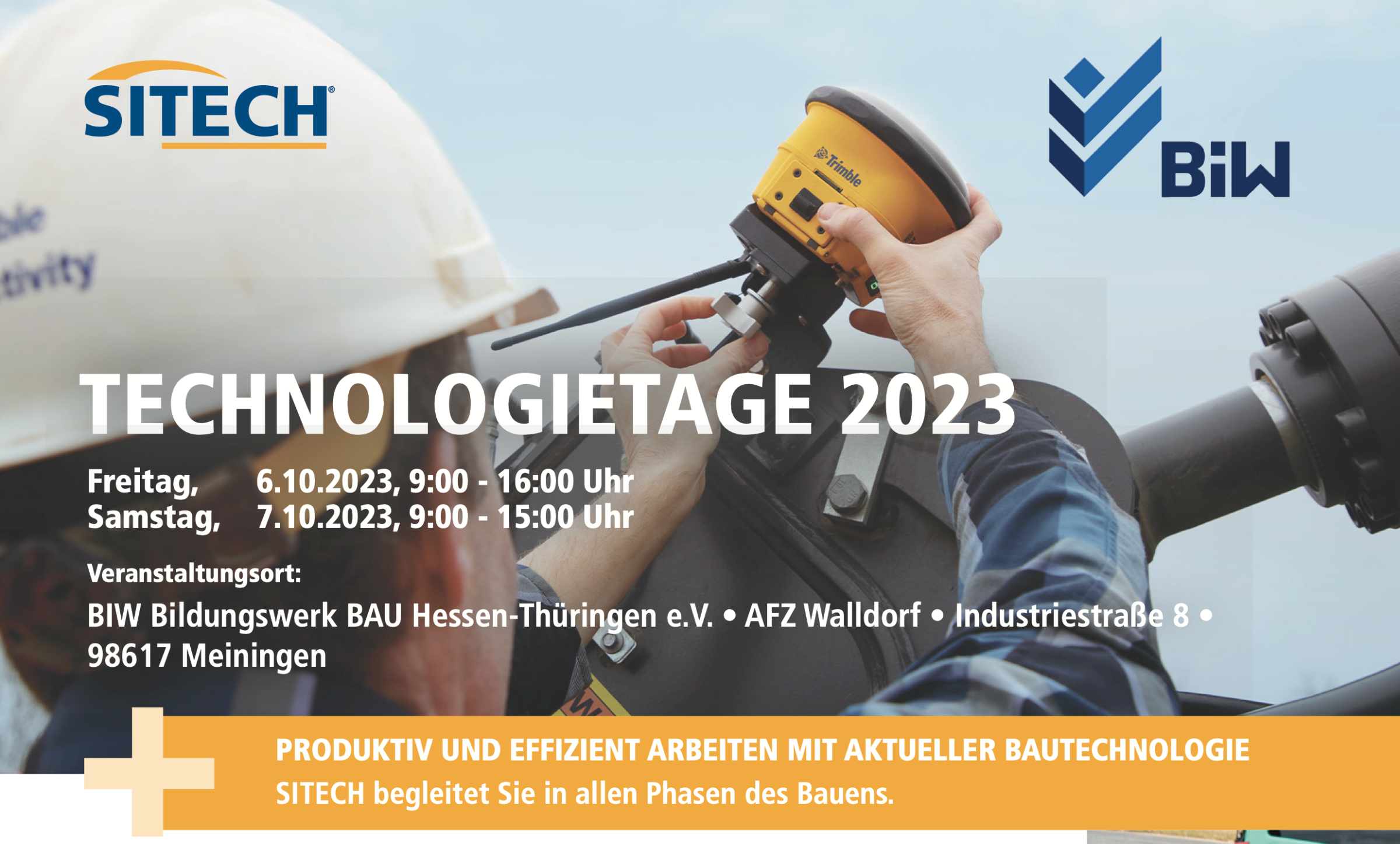 Flyer SITECH Technologietage 2023