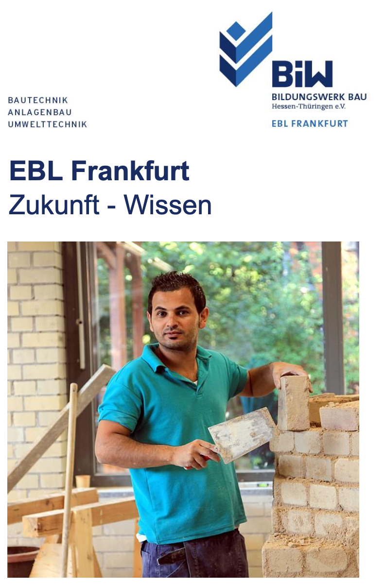 Plakat zum BauCamp 2025 der EBL Frankfurt